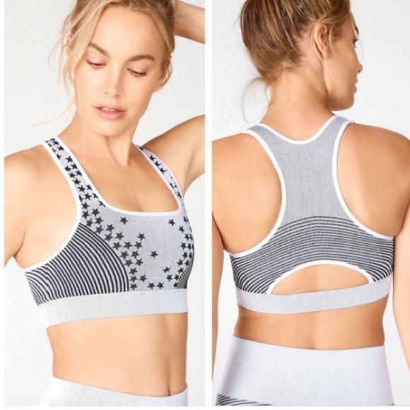 Fabletics Luciana Ribbed Seamless Star Sports Bra Medium - Picture 1 of 9